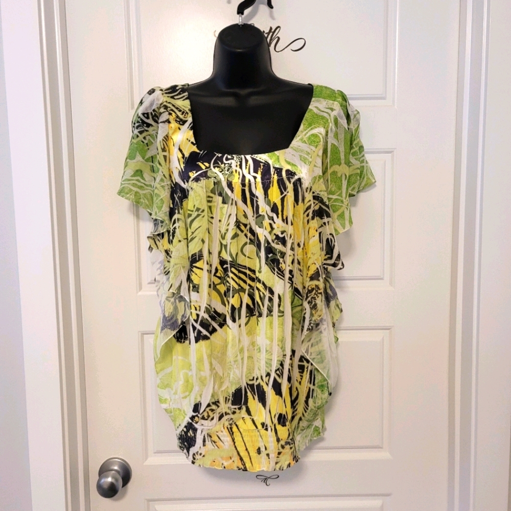 Beautiful green silky Style&Co blouse.
